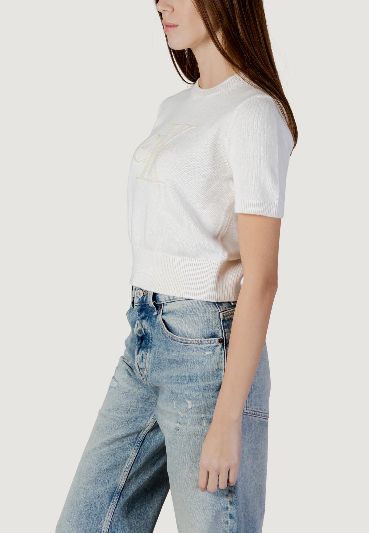 Maglia in filo manica corta Calvin Klein Jeans LV044E306G
