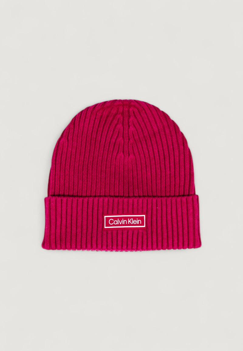 Berretto Calvin Klein PATCH CHUNKY RIB COTTON BEANIE