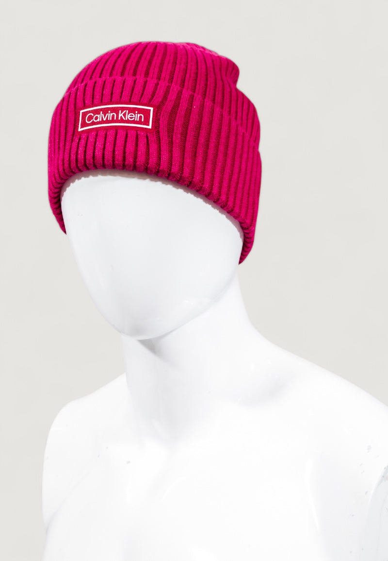 Berretto Calvin Klein PATCH CHUNKY RIB COTTON BEANIE