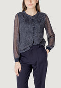 Bluse manica lunga Street One Printed chiffon blouse w placket detail
