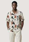 Short sleeve shirt Antony Morato HONOLULU RELAXED STRAIGHT FIT WITH  LOGOED METAL BADGE