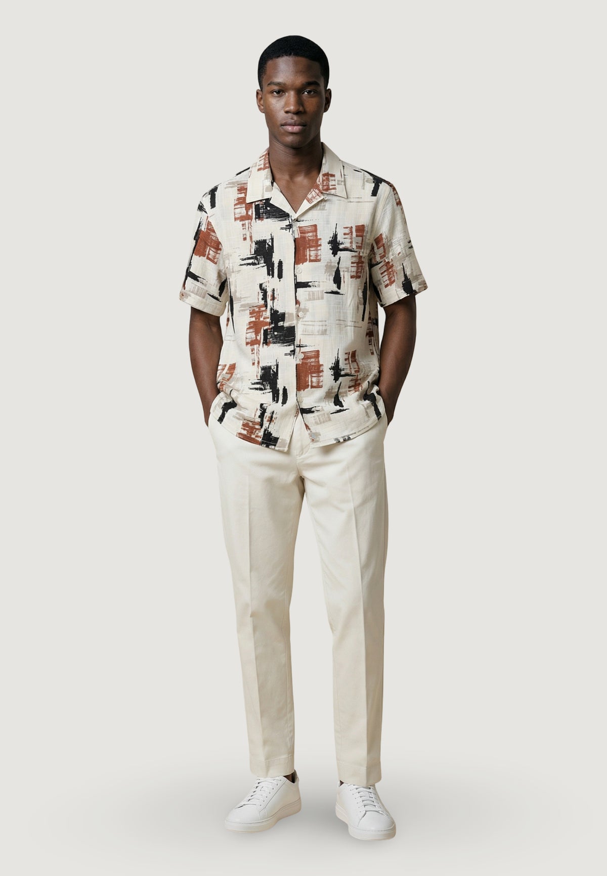 Short sleeve shirt Antony Morato HONOLULU RELAXED STRAIGHT FIT WITH  LOGOED METAL BADGE