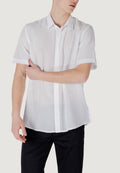 Camicia manica corta Antony Morato ADALIA REGULAR FIT WITH LOGOED METAL BADGE