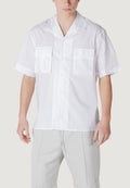 Camicia manica corta Antony Morato GRANADA RELAXED FIT WITH LOGOED METAL BADGE