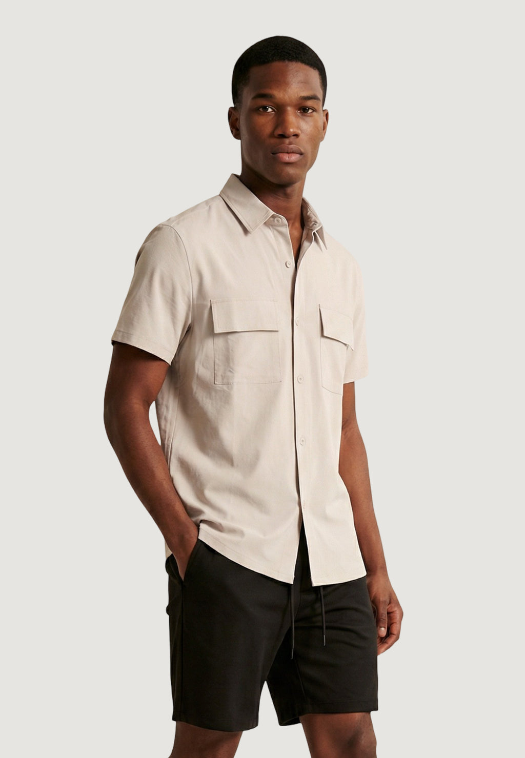 Camicia manica corta YOS CAMICIA OVER M/M CUPRO TESSUTO LEGGERO