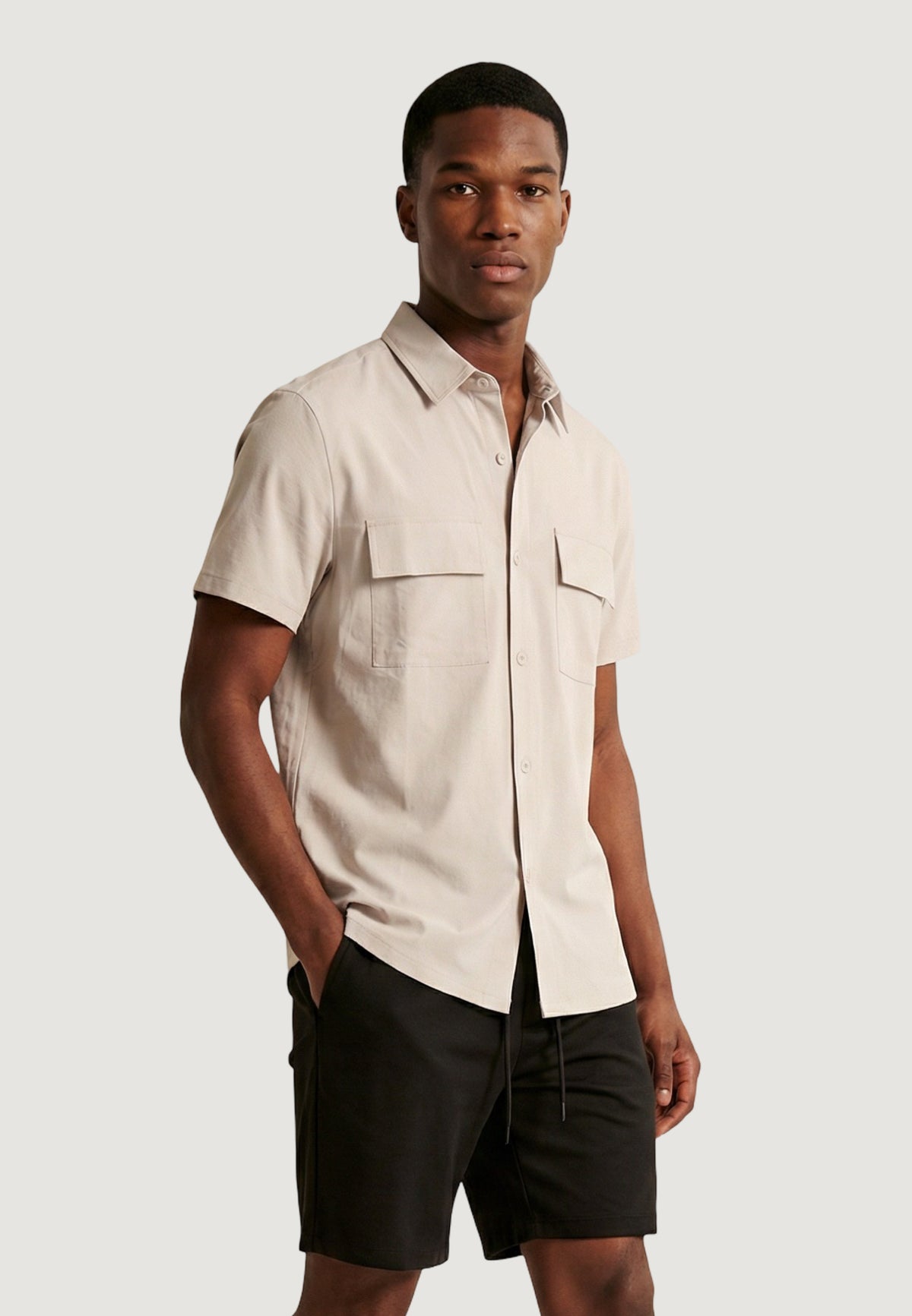 Camicia manica corta YOS CAMICIA OVER M/M CUPRO TESSUTO LEGGERO