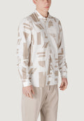 Camicia manica lunga Antony Morato BARCELONA REGULAR STRAIGHT FIT WITH LOGOED METAL BADGE