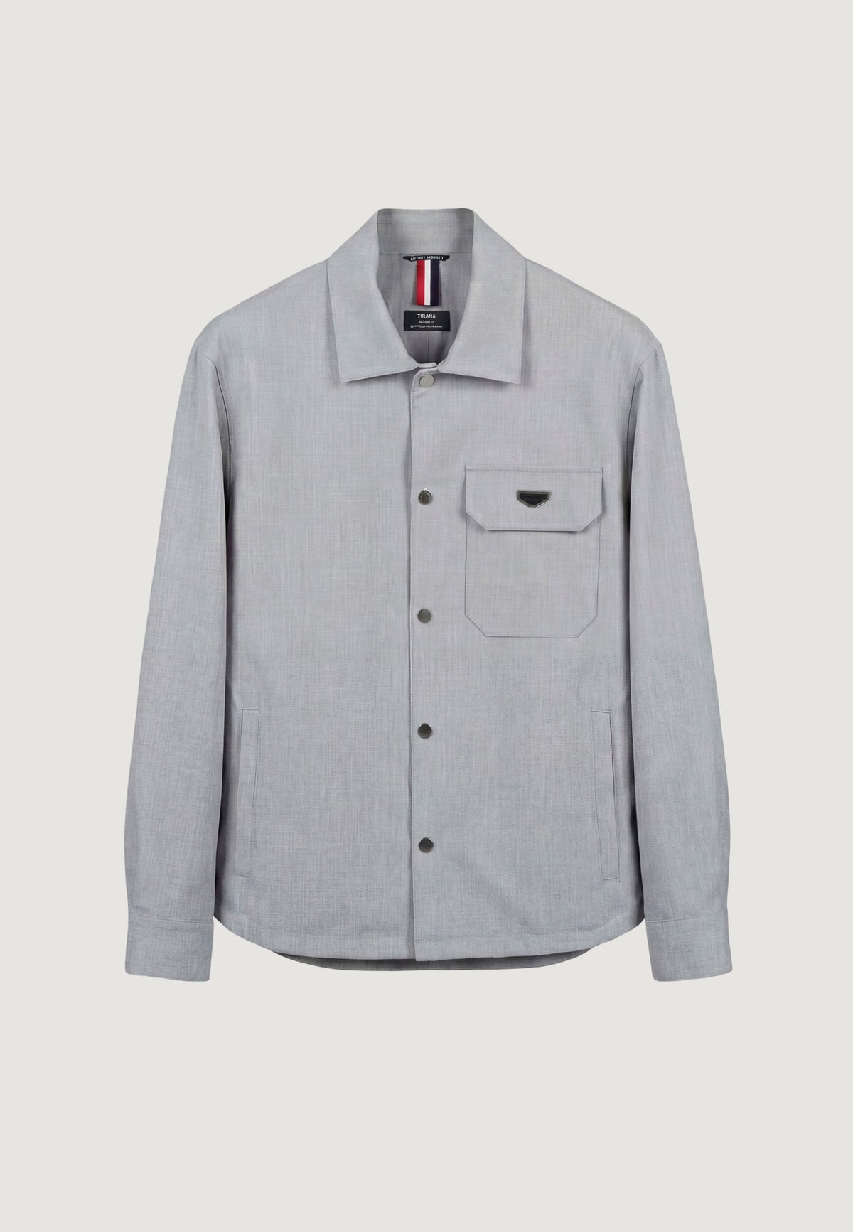 Camicia manica lunga Antony Morato TIRANA REGULAR FIT WITH LOGOED METAL BADGE
