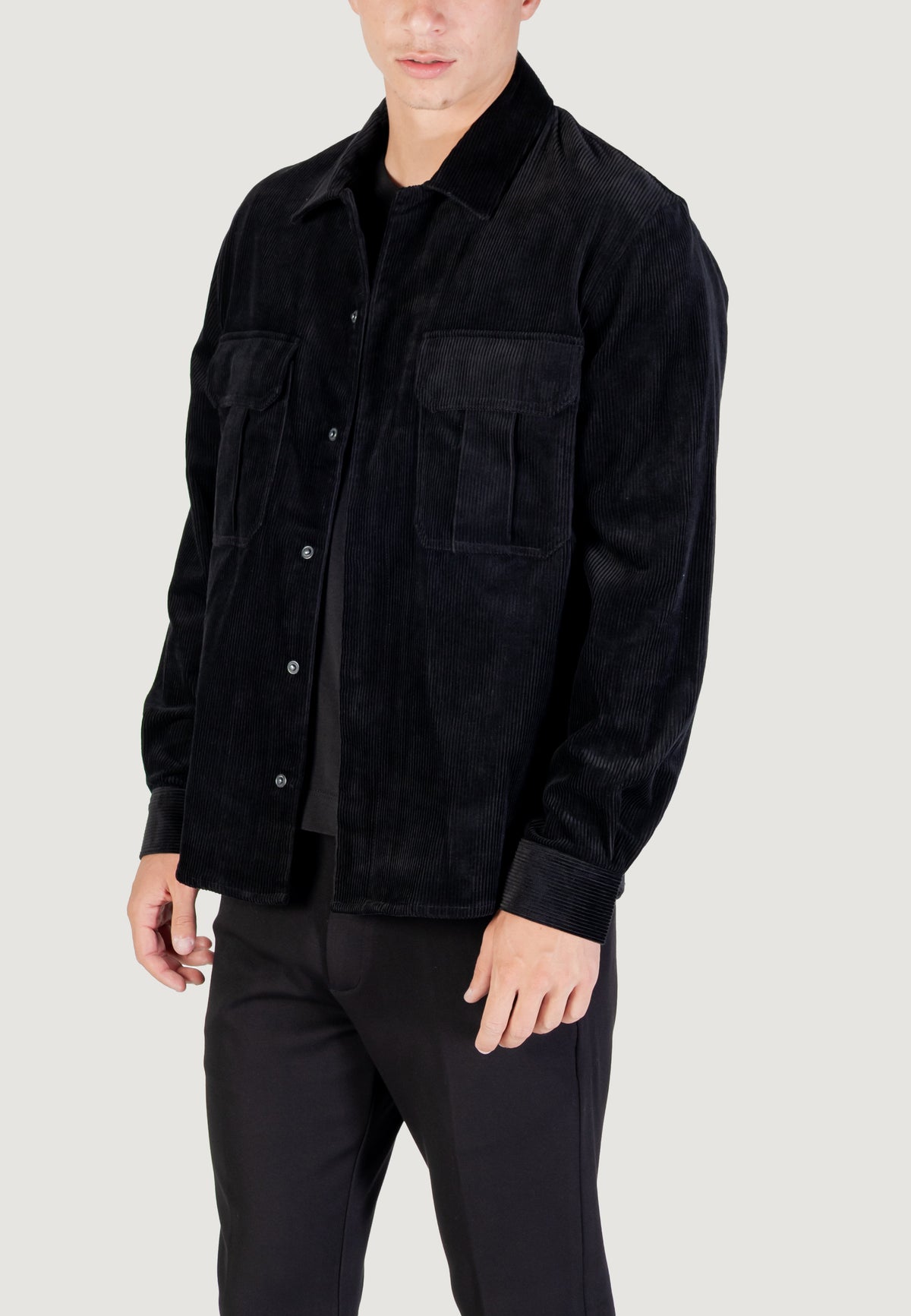 Camicia manica lunga Antony Morato REGULAR FIT WITH LOGOED METAL BADGE