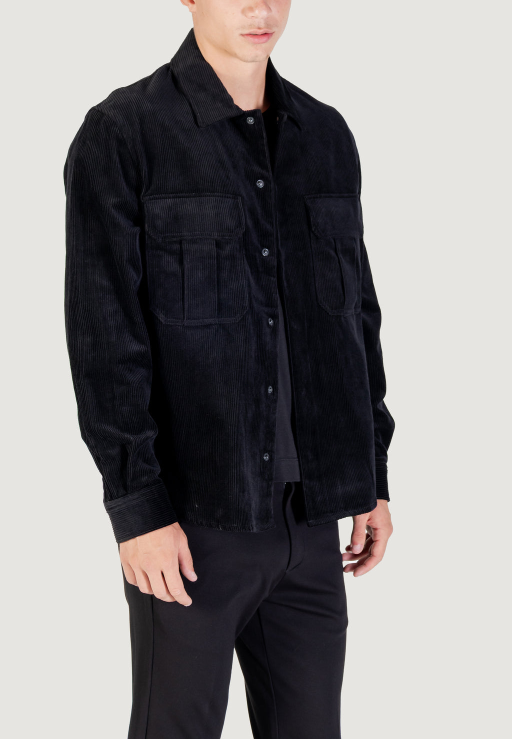 Camicia manica lunga Antony Morato REGULAR FIT WITH LOGOED METAL BADGE