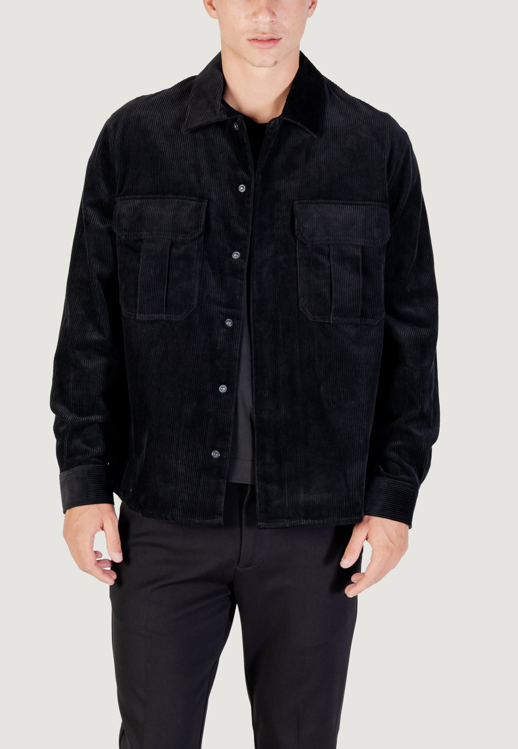 Camicia manica lunga Antony Morato REGULAR FIT WITH LOGOED METAL BADGE
