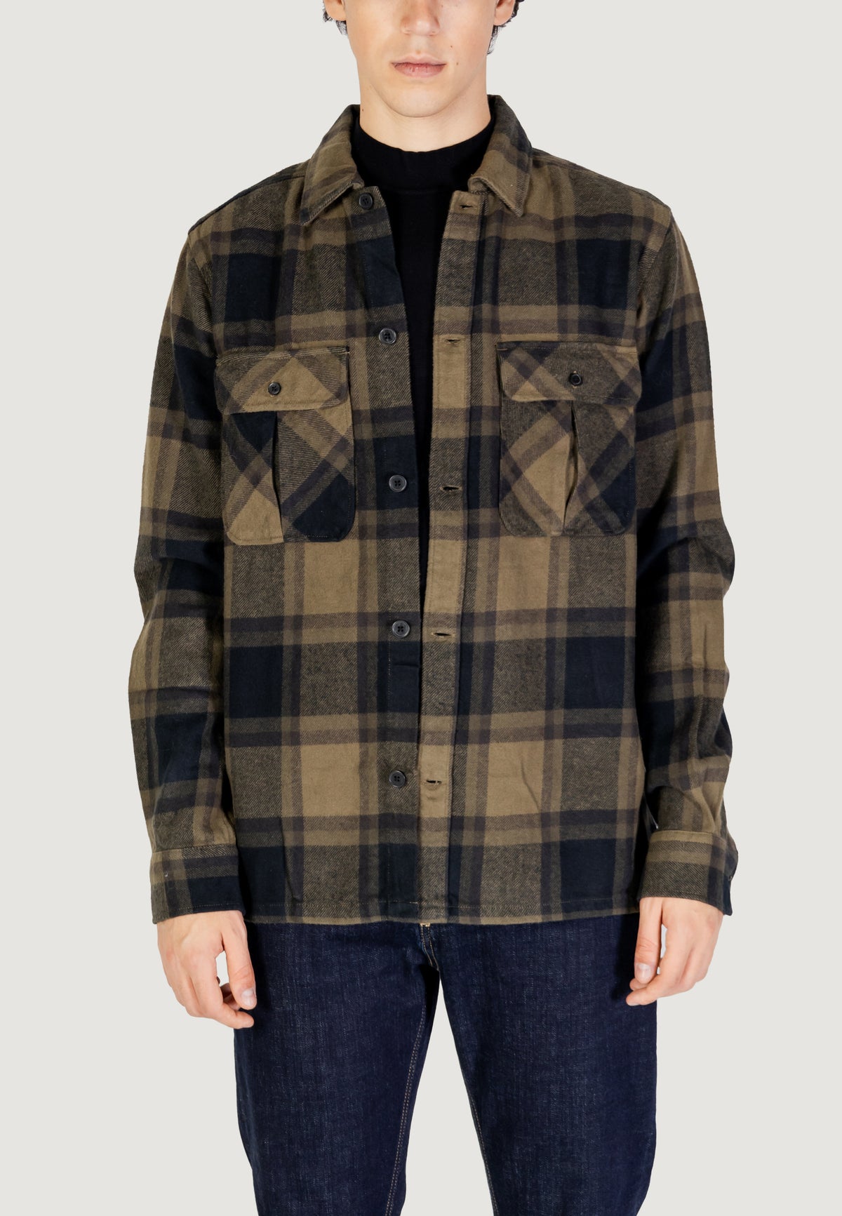 Long sleeve shirt Only & Sons ONSCEDRIC LIFE CHECK OVERSHIRT NOOS