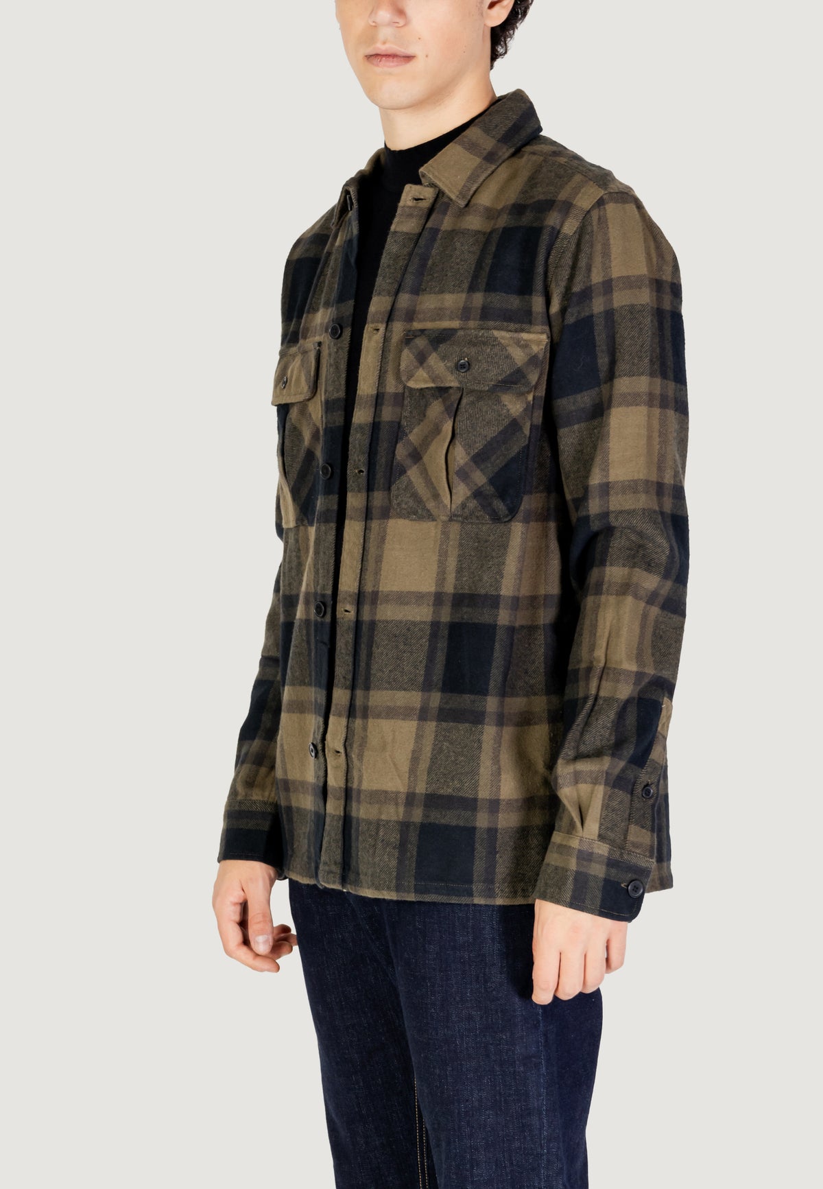 Long sleeve shirt Only & Sons ONSCEDRIC LIFE CHECK OVERSHIRT NOOS