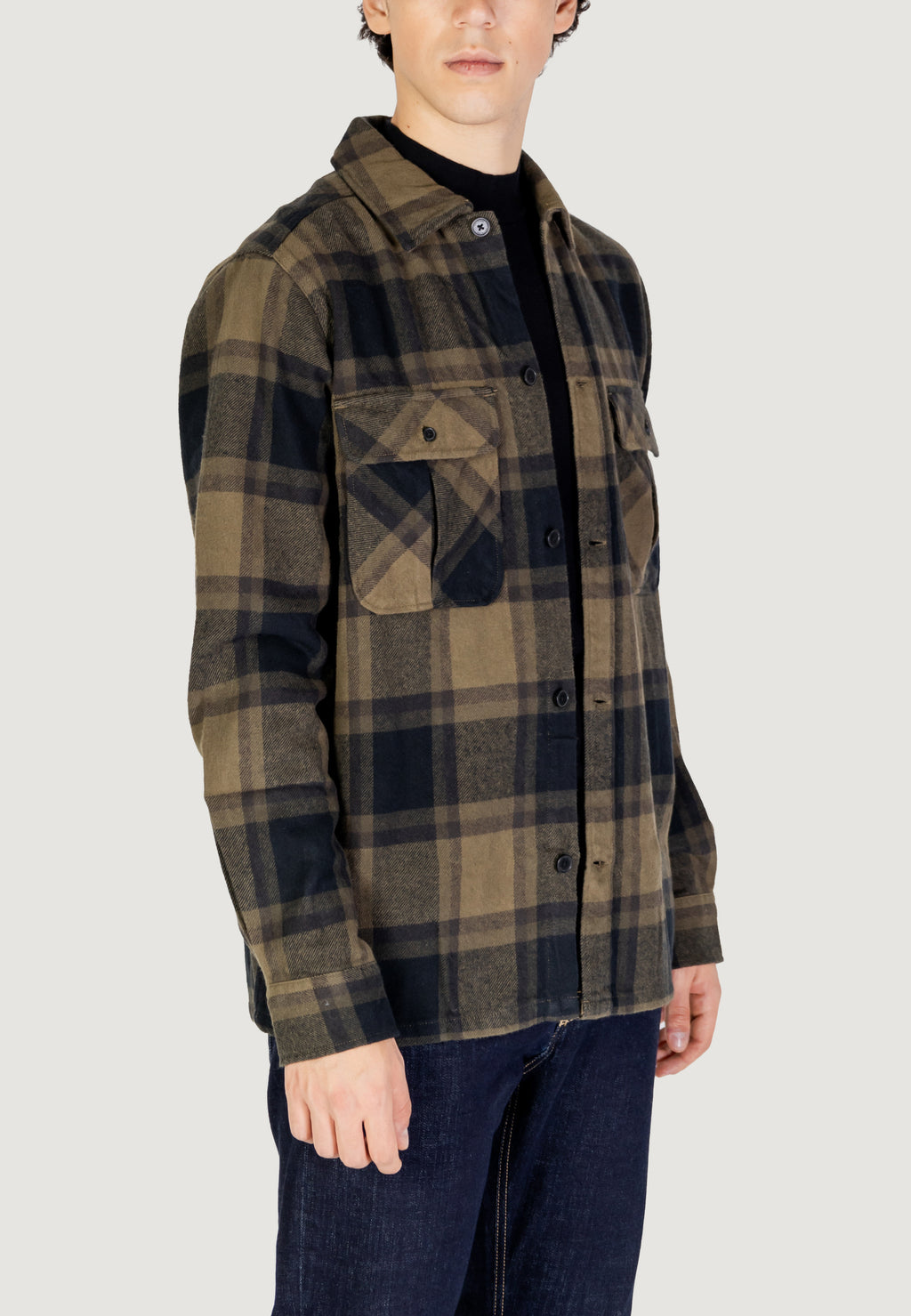 Long sleeve shirt Only & Sons ONSCEDRIC LIFE CHECK OVERSHIRT NOOS
