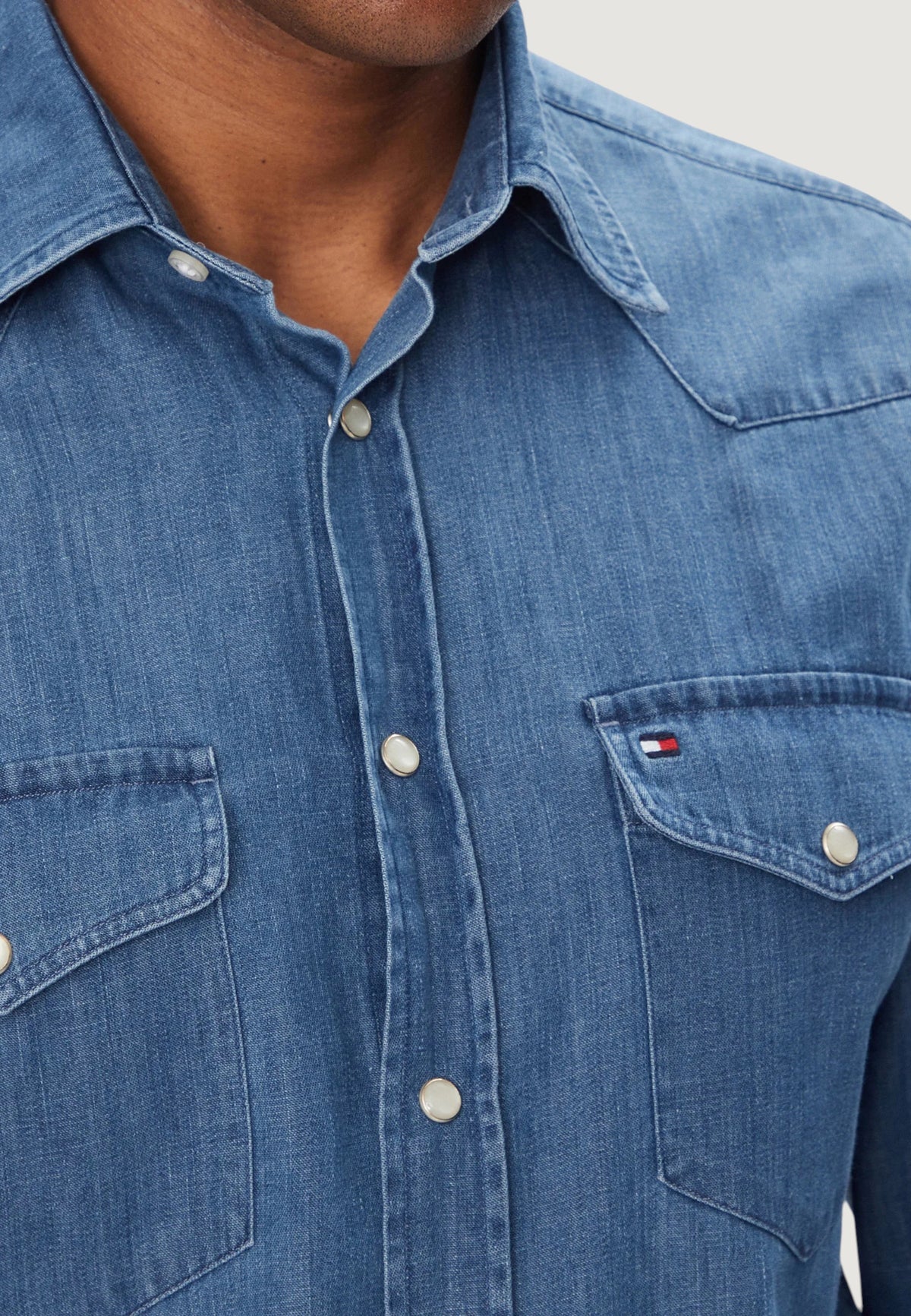 Camicia manica lunga Tommy Hilfiger LIGHTWEIGHT DENIM WE