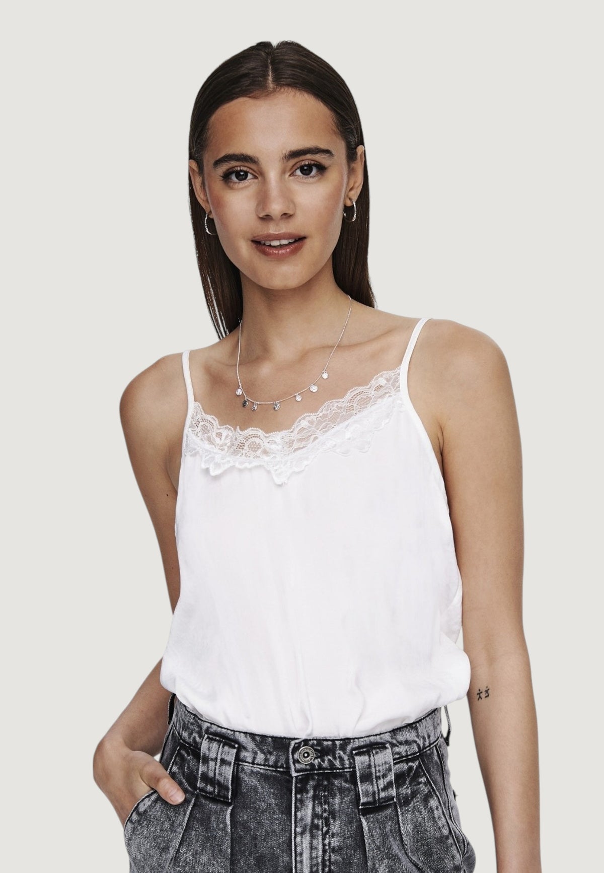 Canotta Jacqueline de Yong JDYAPPA NEW LACE SINGLET WVN NOOS