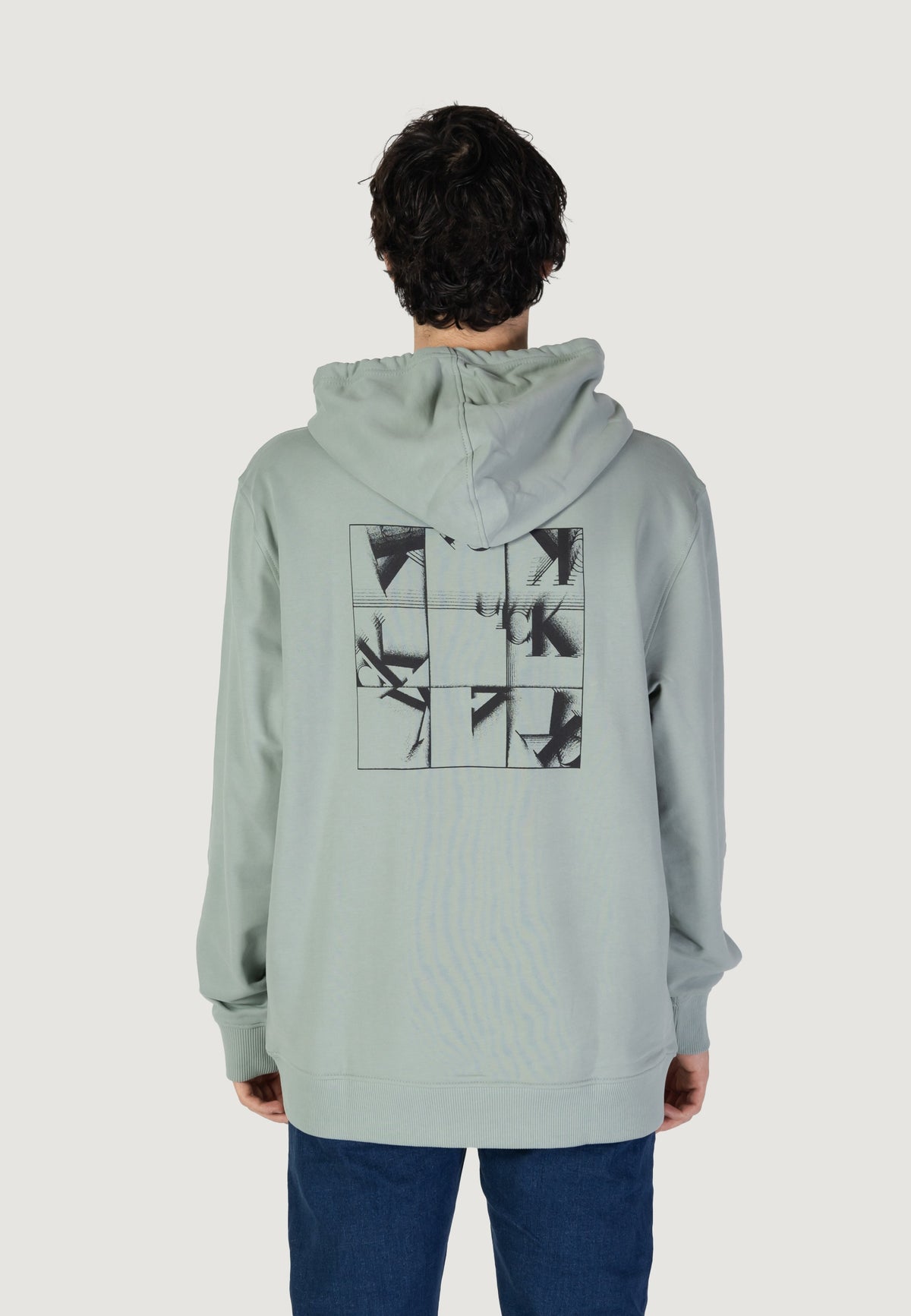 Felpa con cappuccio Calvin Klein Jeans GRID MONOGRAM