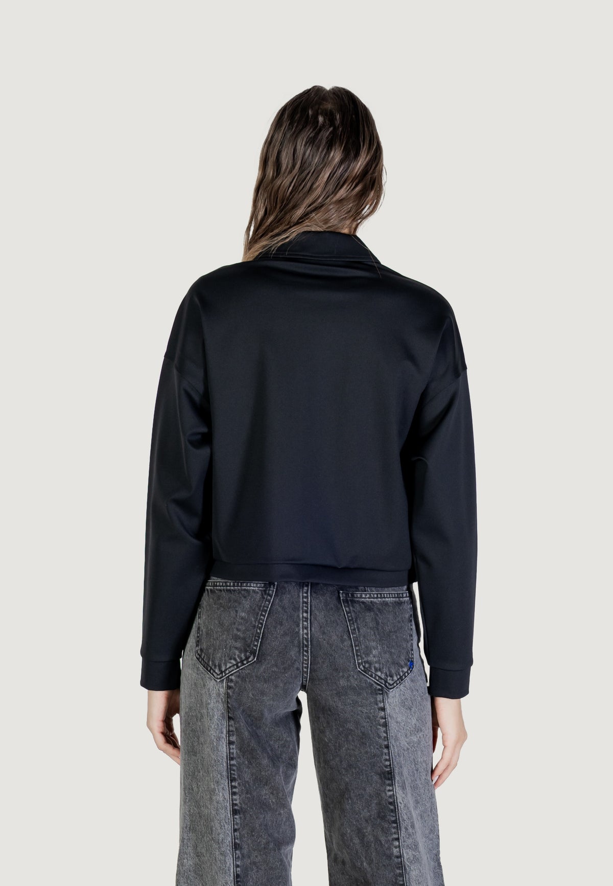 Felpa senza cappuccio Guess Active CARLA CROP ZIP JACKET