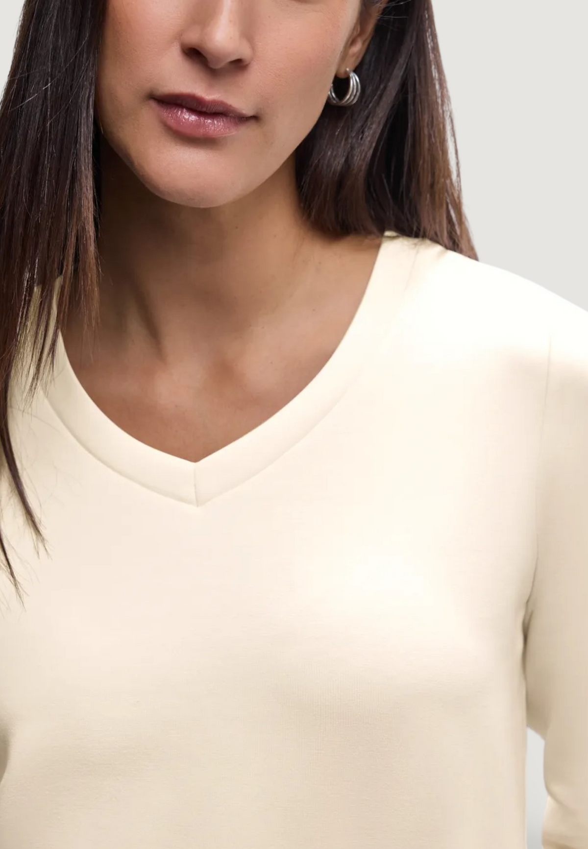 Felpa senza cappuccio Street One EOS_Silk look shirt