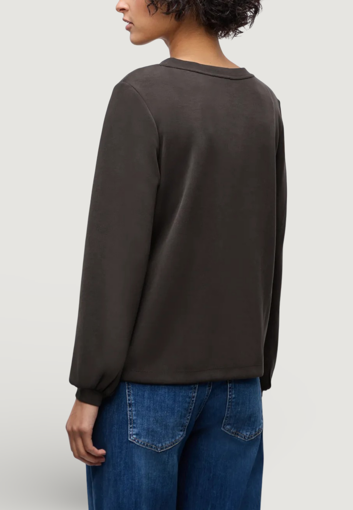 Felpa senza cappuccio Street One EOS_Silk look shirt