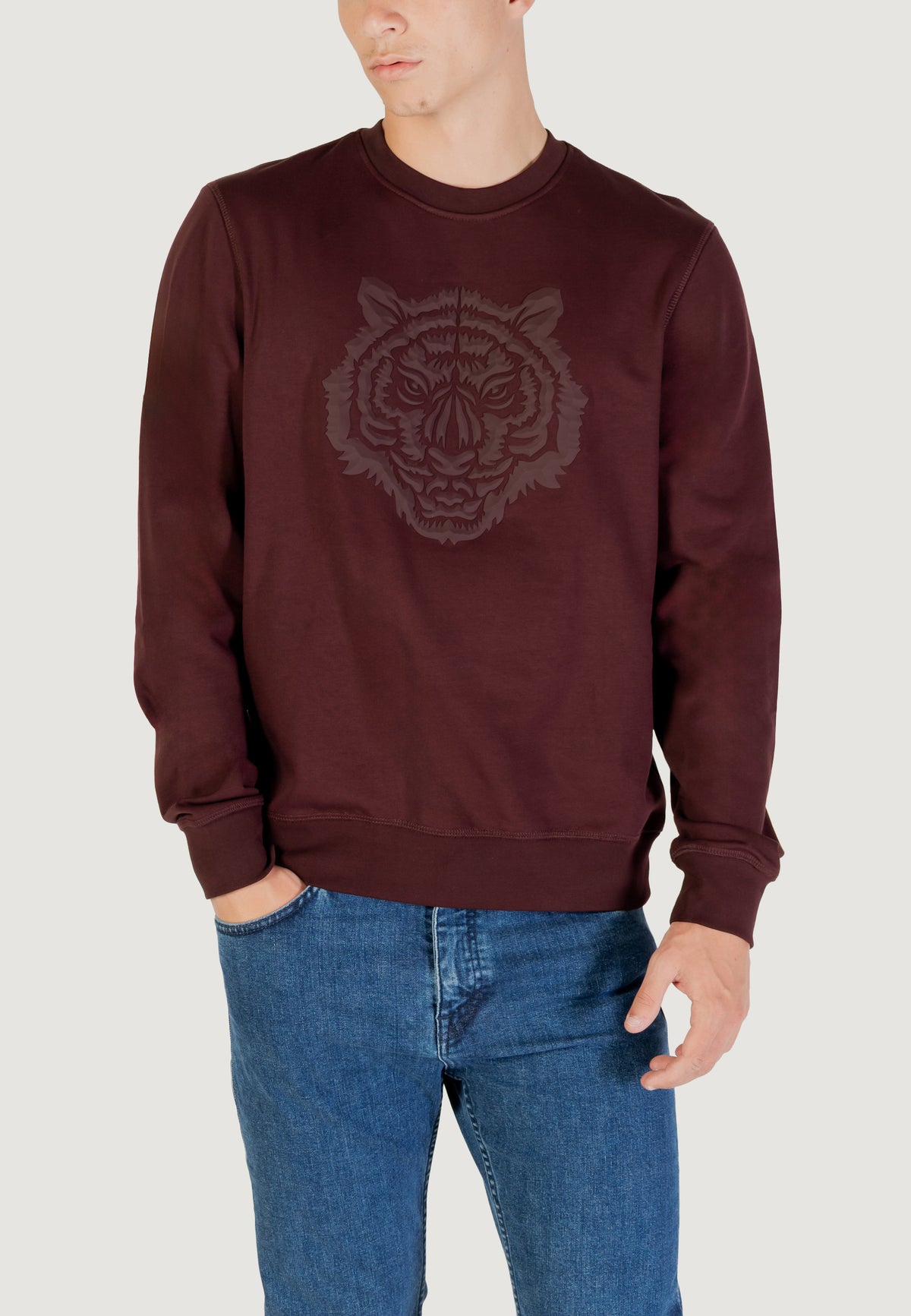 Felpa senza cappuccio Antony Morato REGULAR FIT WITH RUBBER PRISM SHAPE PRINT