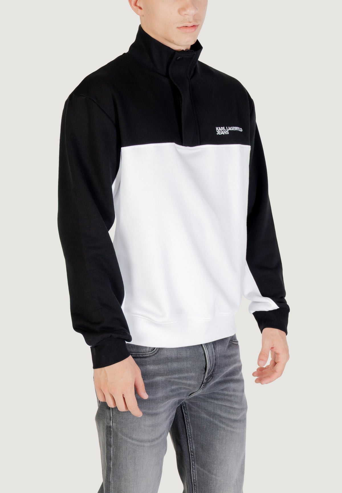 Felpa senza cappuccio Karl Lagerfeld Jeans KLJ REG BLOCKED HALF ZIP SWEAT