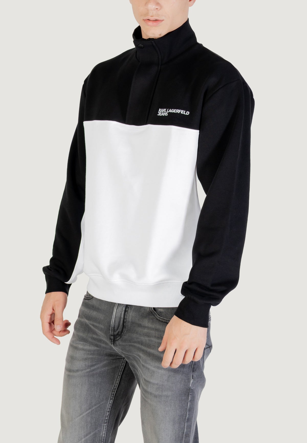 Felpa senza cappuccio Karl Lagerfeld Jeans KLJ REG BLOCKED HALF ZIP SWEAT