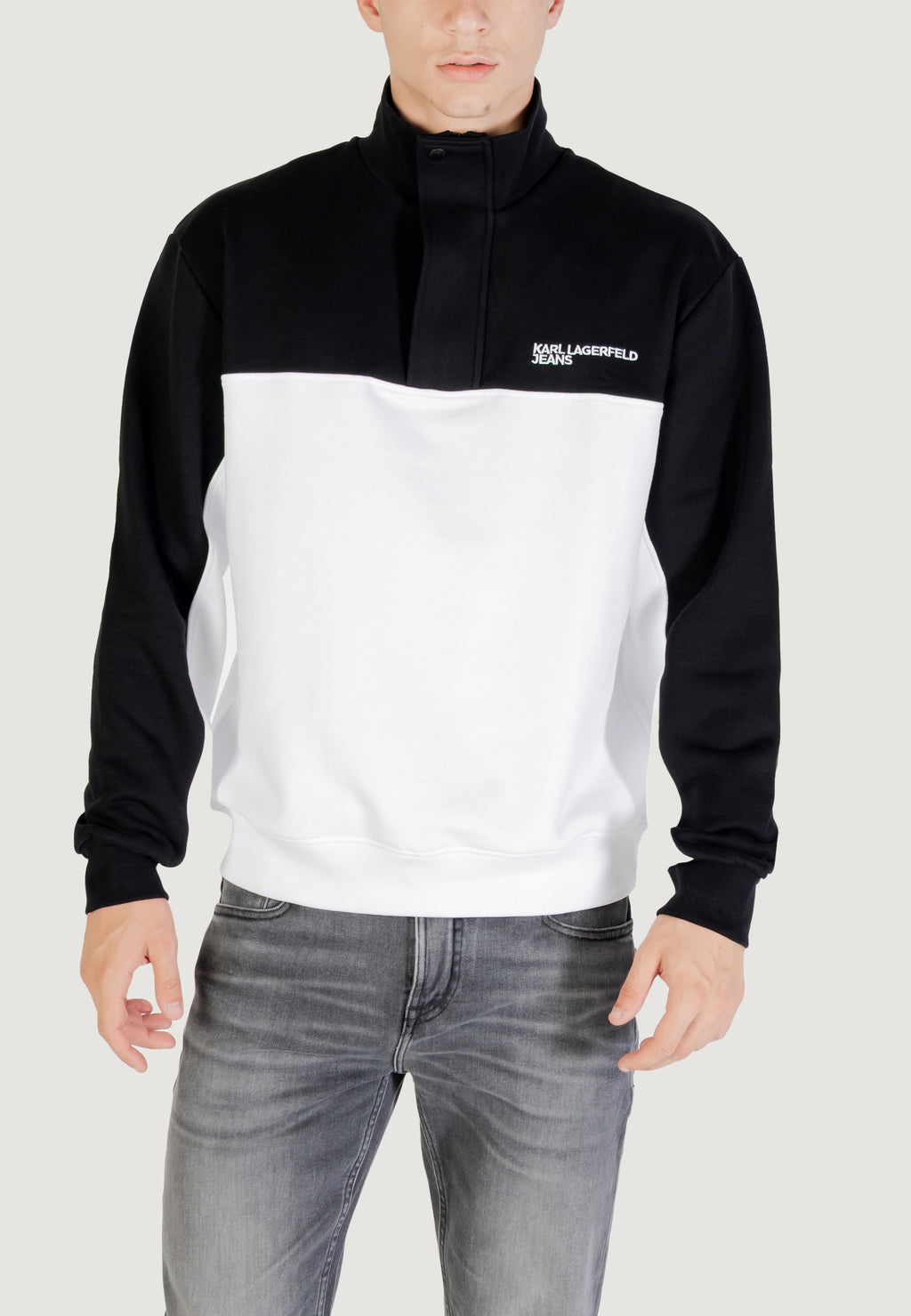 Felpa senza cappuccio Karl Lagerfeld Jeans KLJ REG BLOCKED HALF ZIP SWEAT