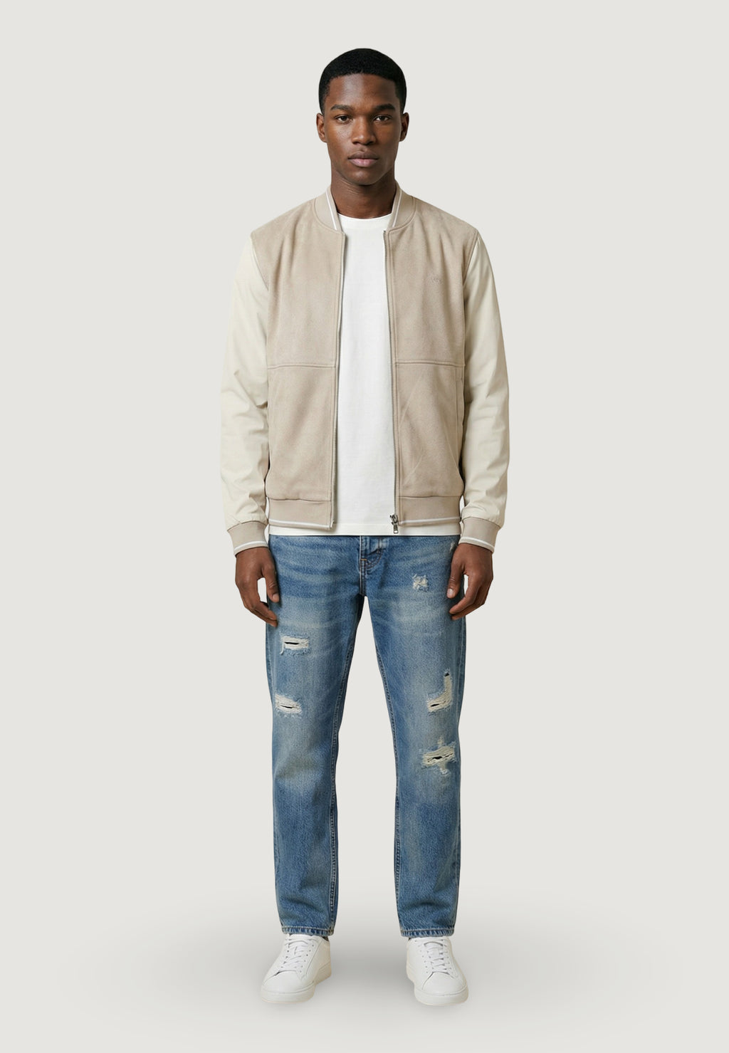 Jackets Antony Morato REGULAR FIT WITH SLEEVES IN FAUX LEATHER AND PRINT