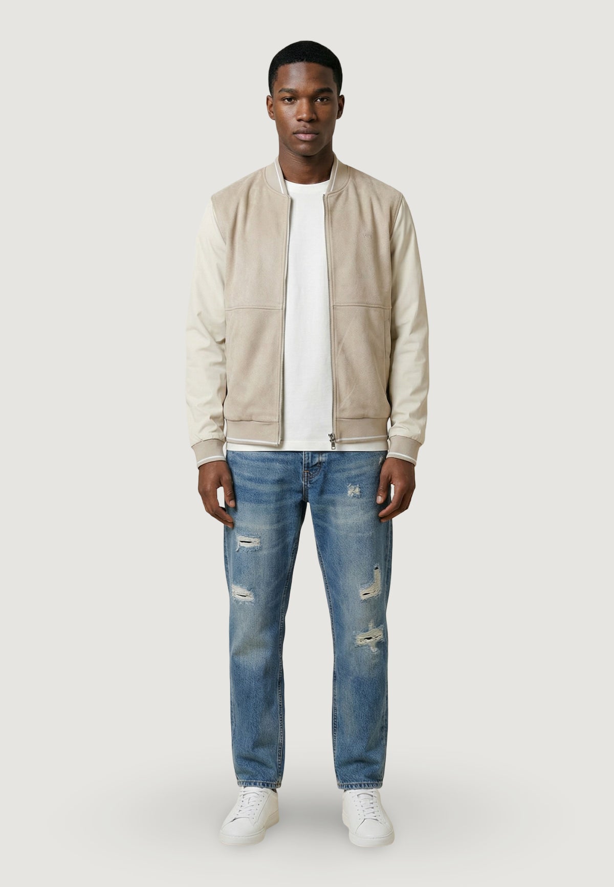 Jackets Antony Morato REGULAR FIT WITH SLEEVES IN FAUX LEATHER AND PRINT