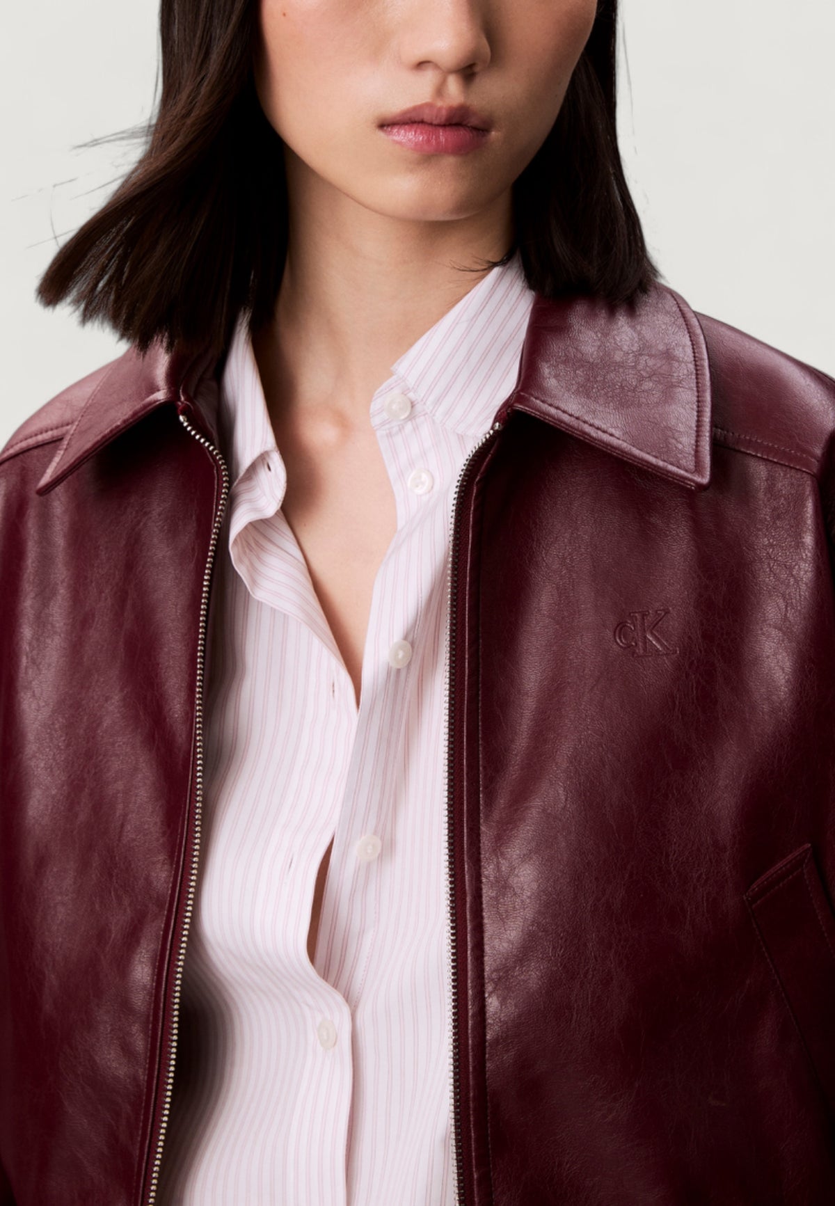 Giacchetto Calvin Klein Jeans A-Cropped Crinkle Fa