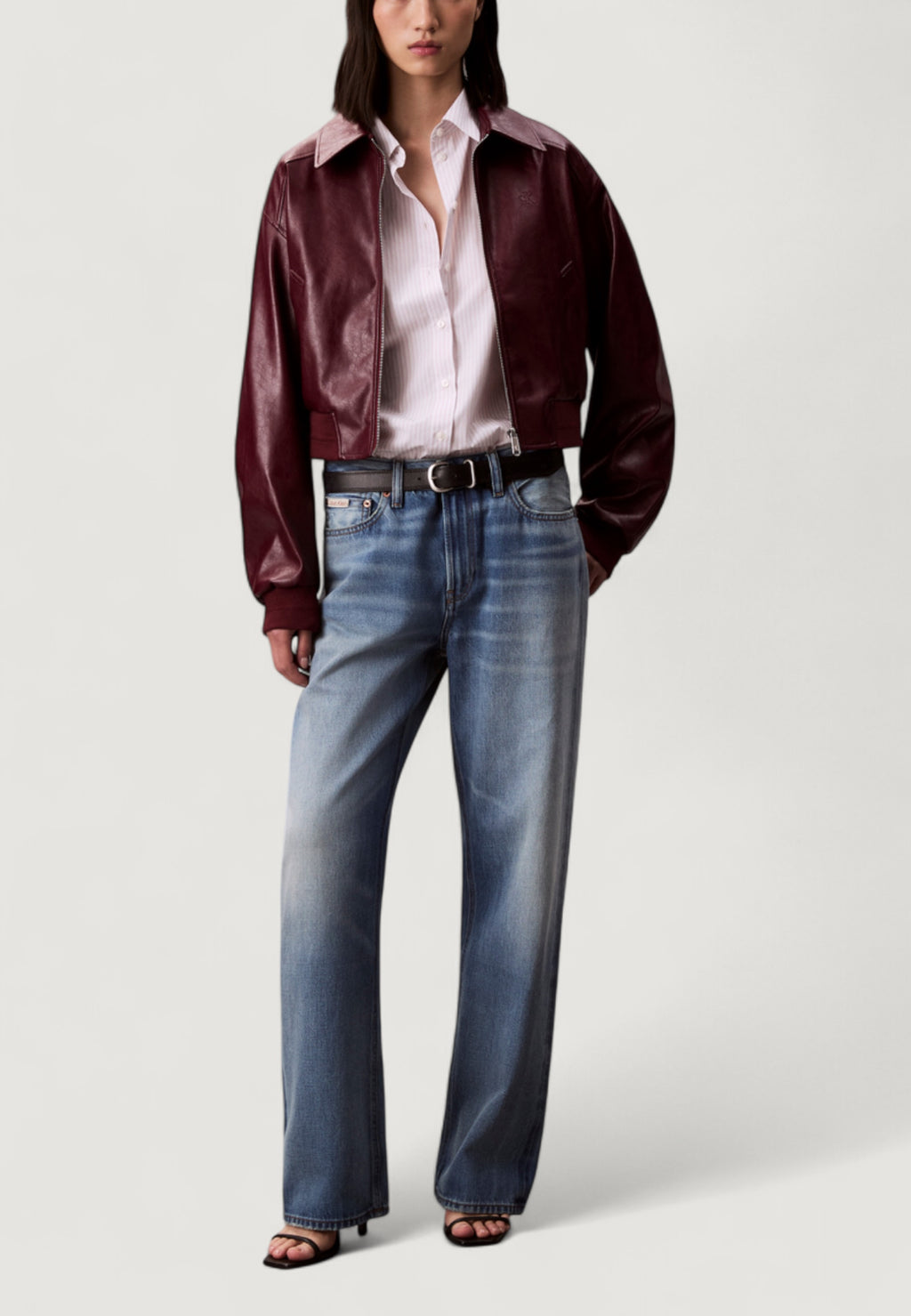 Giacchetto Calvin Klein Jeans A-Cropped Crinkle Fa