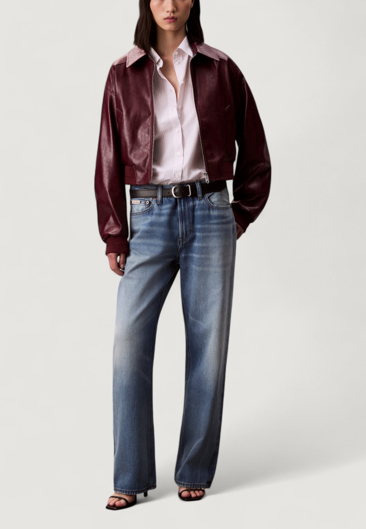 Giacchetto Calvin Klein Jeans A-Cropped Crinkle Fa