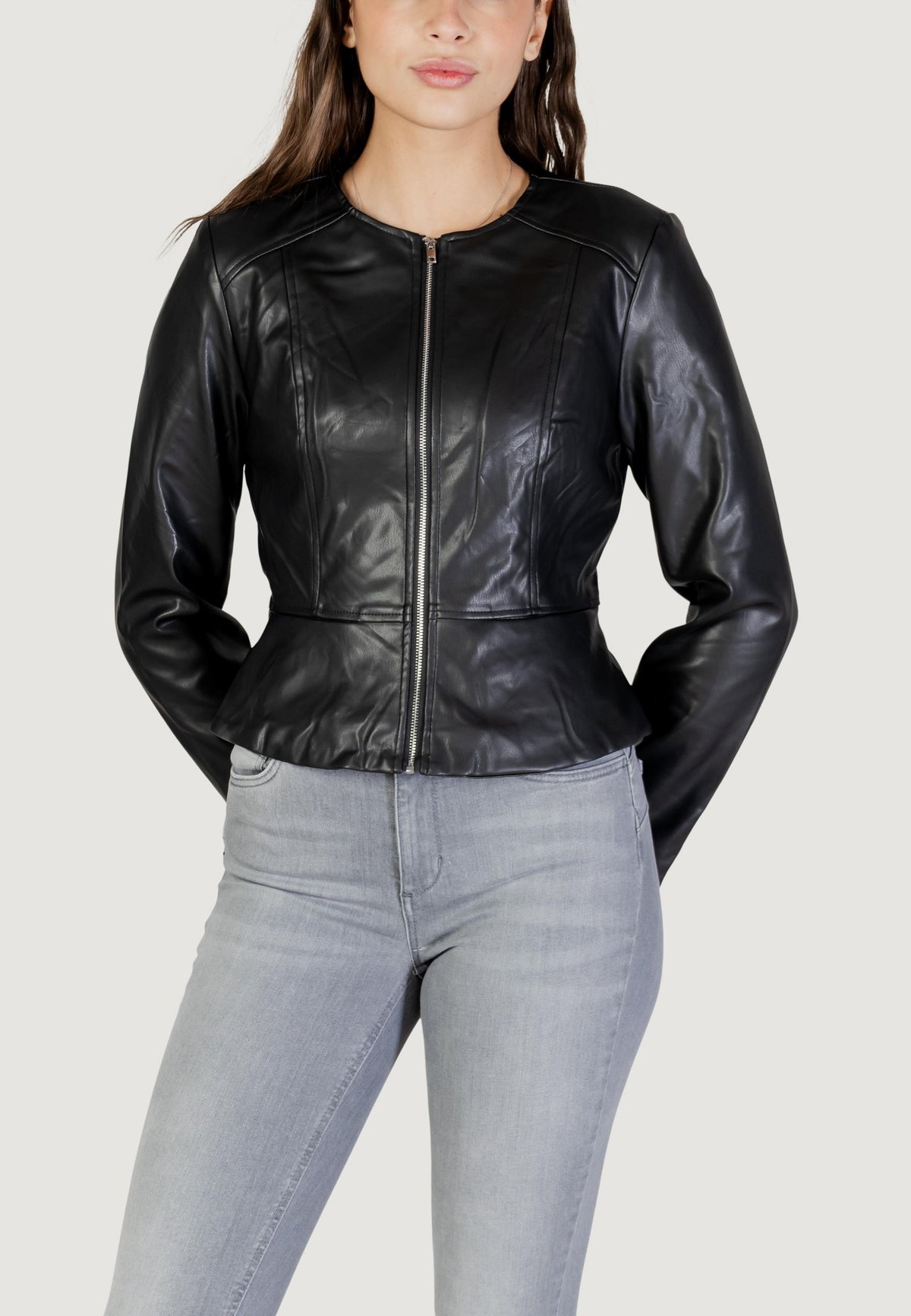 Giacchetto Jacqueline de Yong Jdymisty Faux Leather Jacket Otw Sie