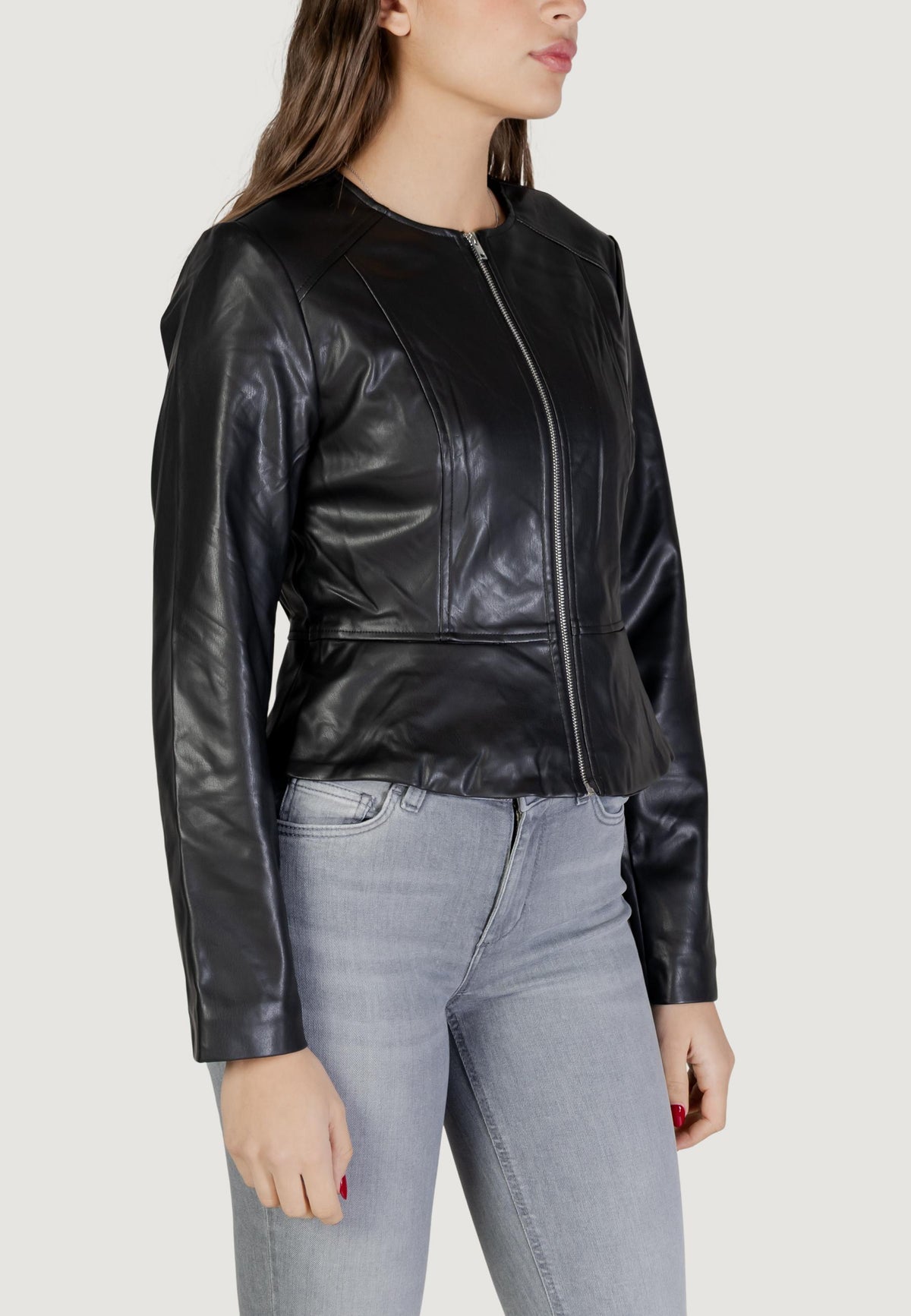 Giacchetto Jacqueline de Yong Jdymisty Faux Leather Jacket Otw Sie