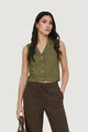 Gilet da completo Jacqueline de Yong Jdymilan Linen S/L Waistcoat Tlr