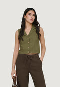 Gilet da completo Jacqueline de Yong Jdymilan Linen S/L Waistcoat Tlr