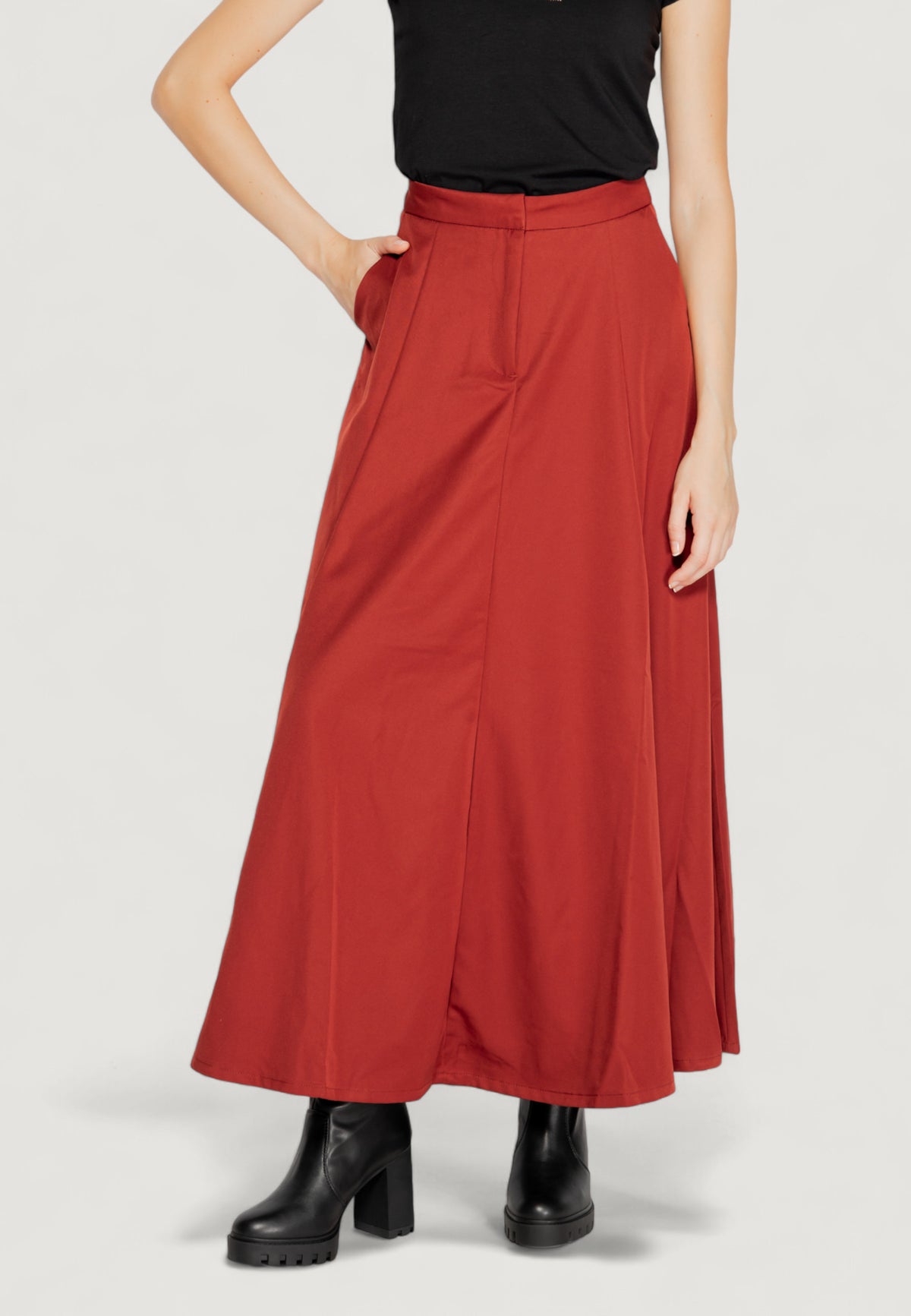 Gonna lunga Vero Moda VMTARA HW ANCLE SKIRT BOO