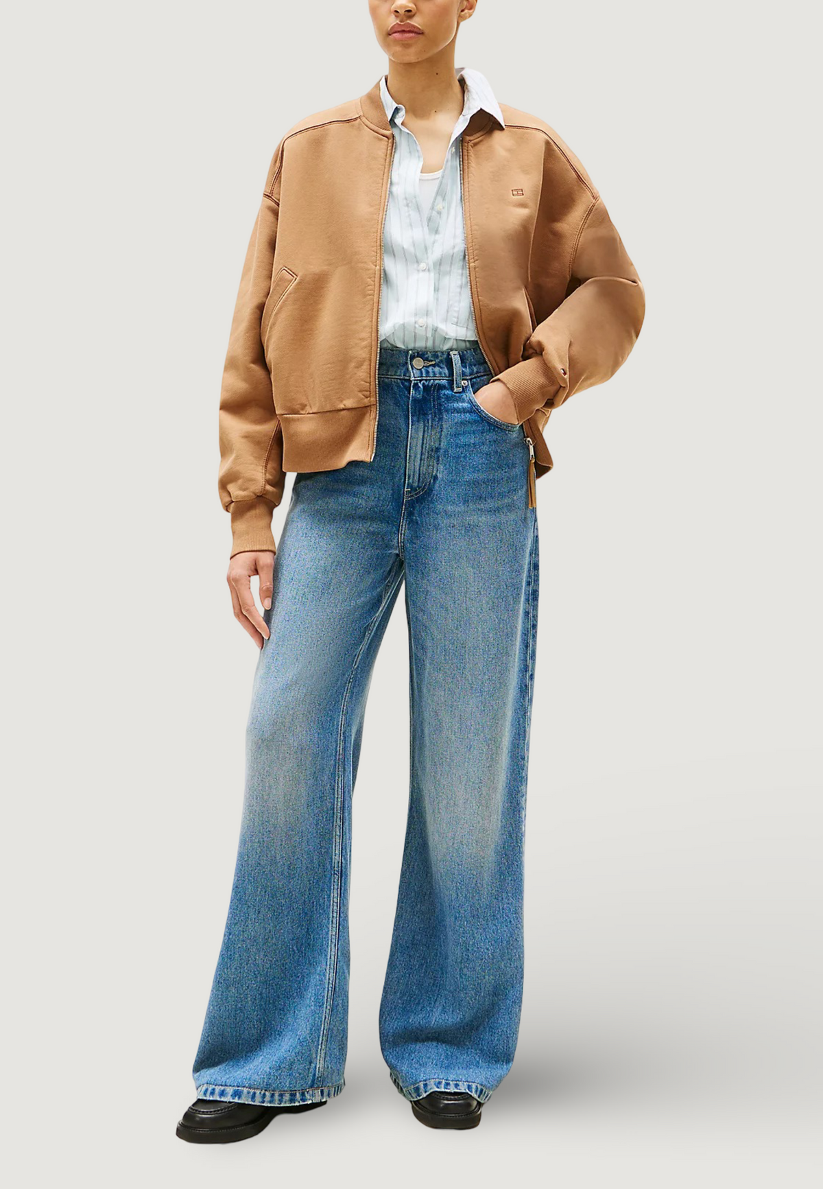Jeans bootcut Tommy Hilfiger DNM LANA WIDE LEG HW