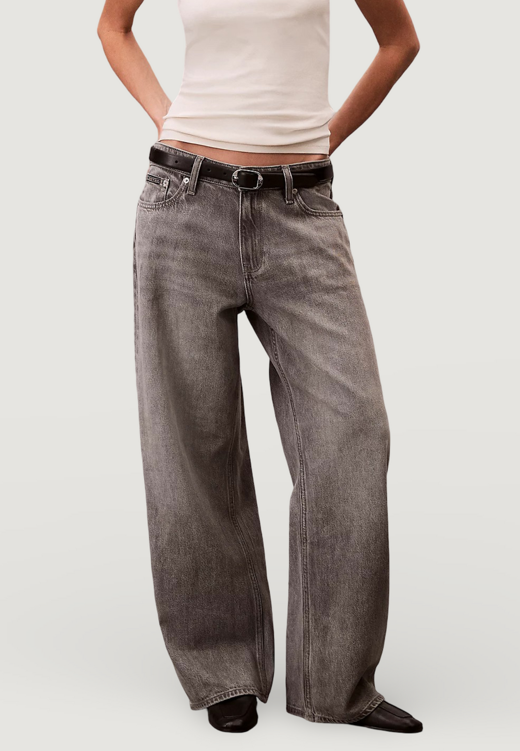 Jeans baggy Calvin Klein Jeans LOW RISE BAGGY GREY