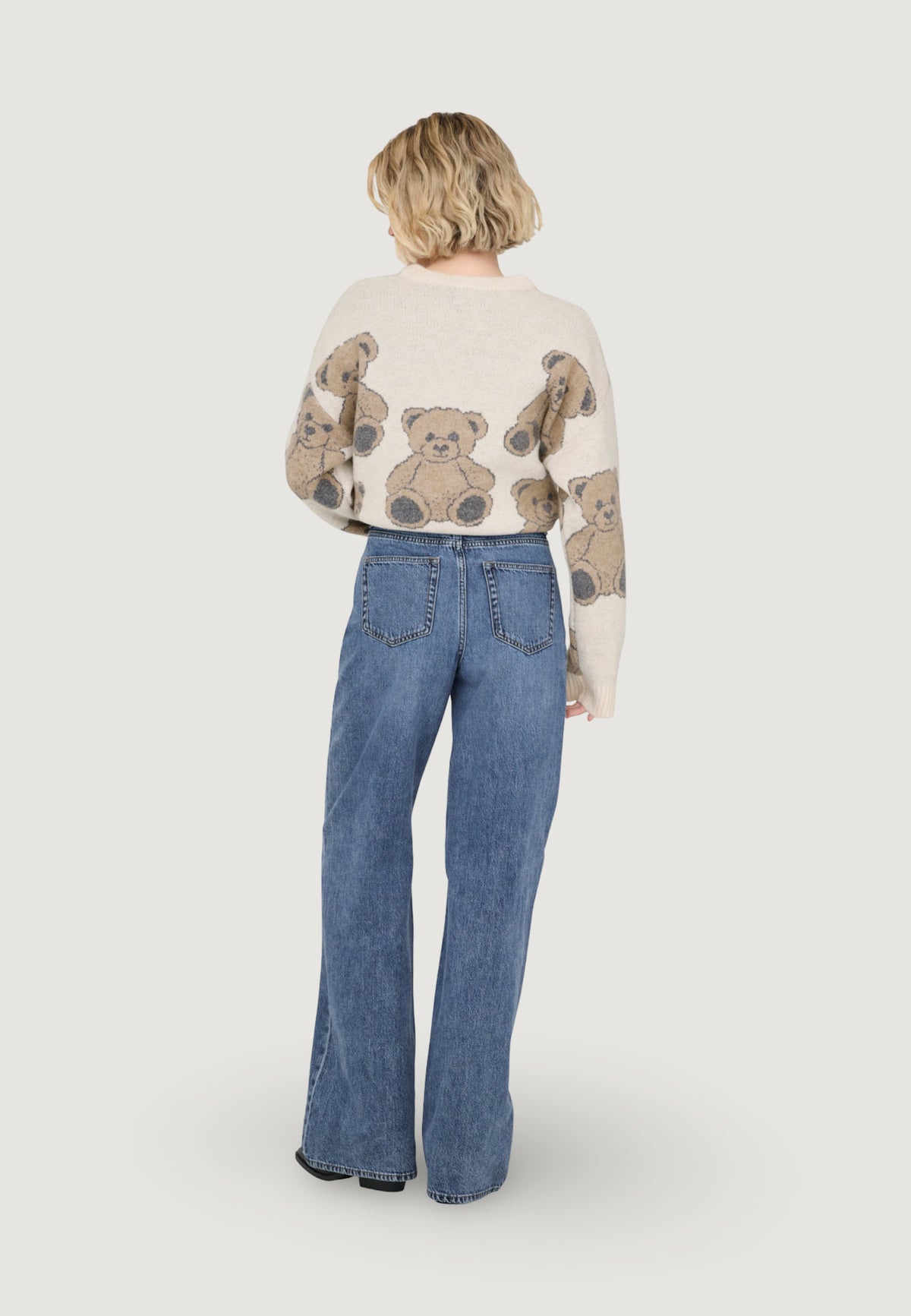 Jeans larghi Only Onlhope Mw Wideuneven Closure Dnm Pim