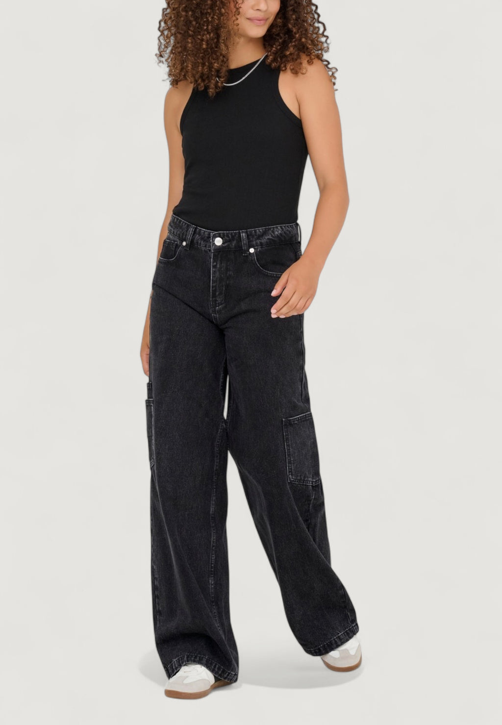 Baggy jeans Only Onlkira Reg Wide Cargo Dnm Mae