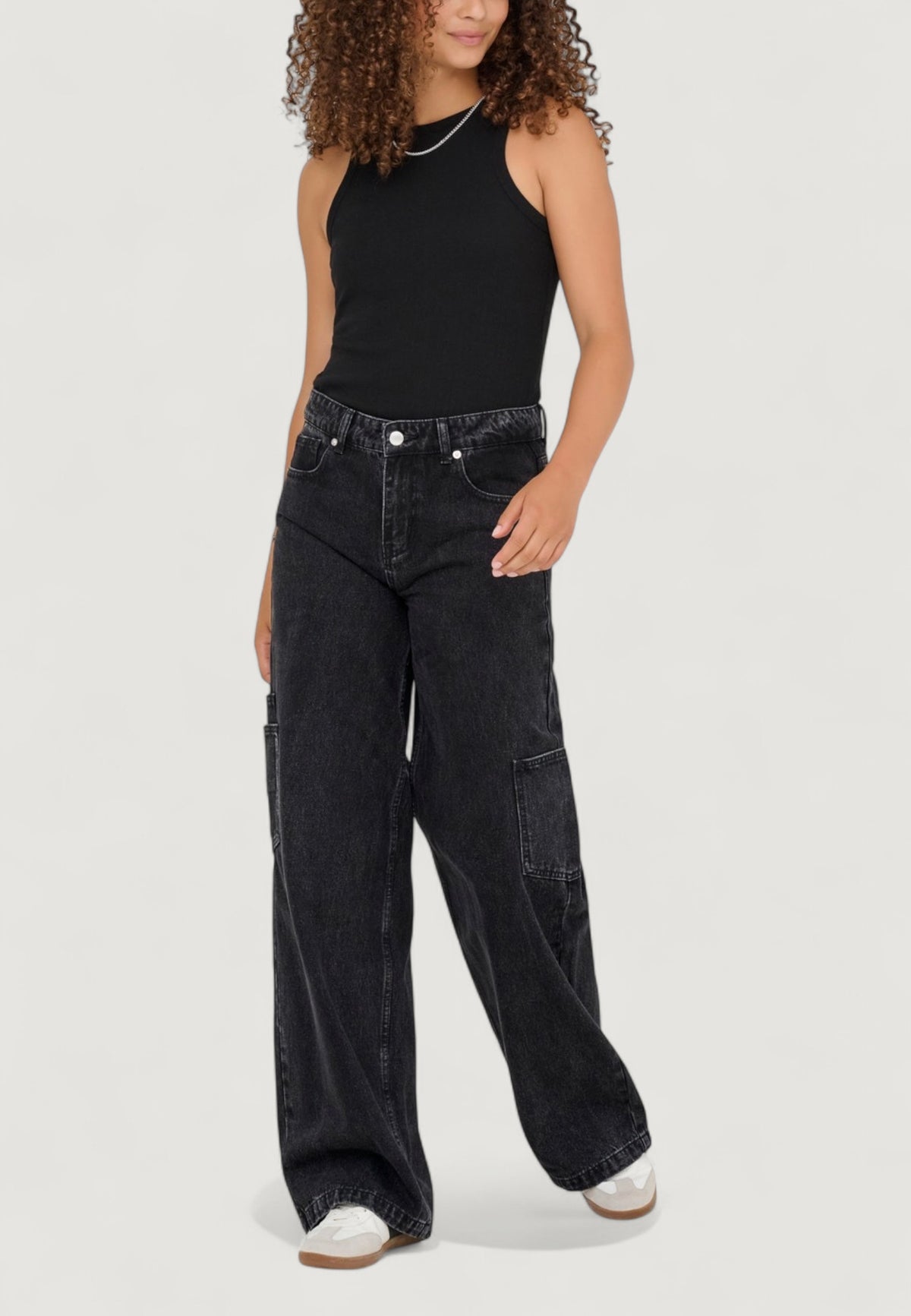 Baggy jeans Only Onlkira Reg Wide Cargo Dnm Mae
