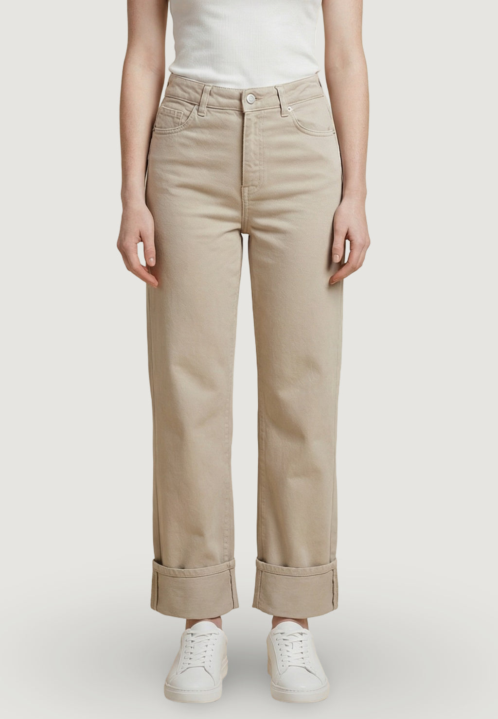 Jeans mom Only Onleverly Hw Slim St Fold-Up Cc Pnt