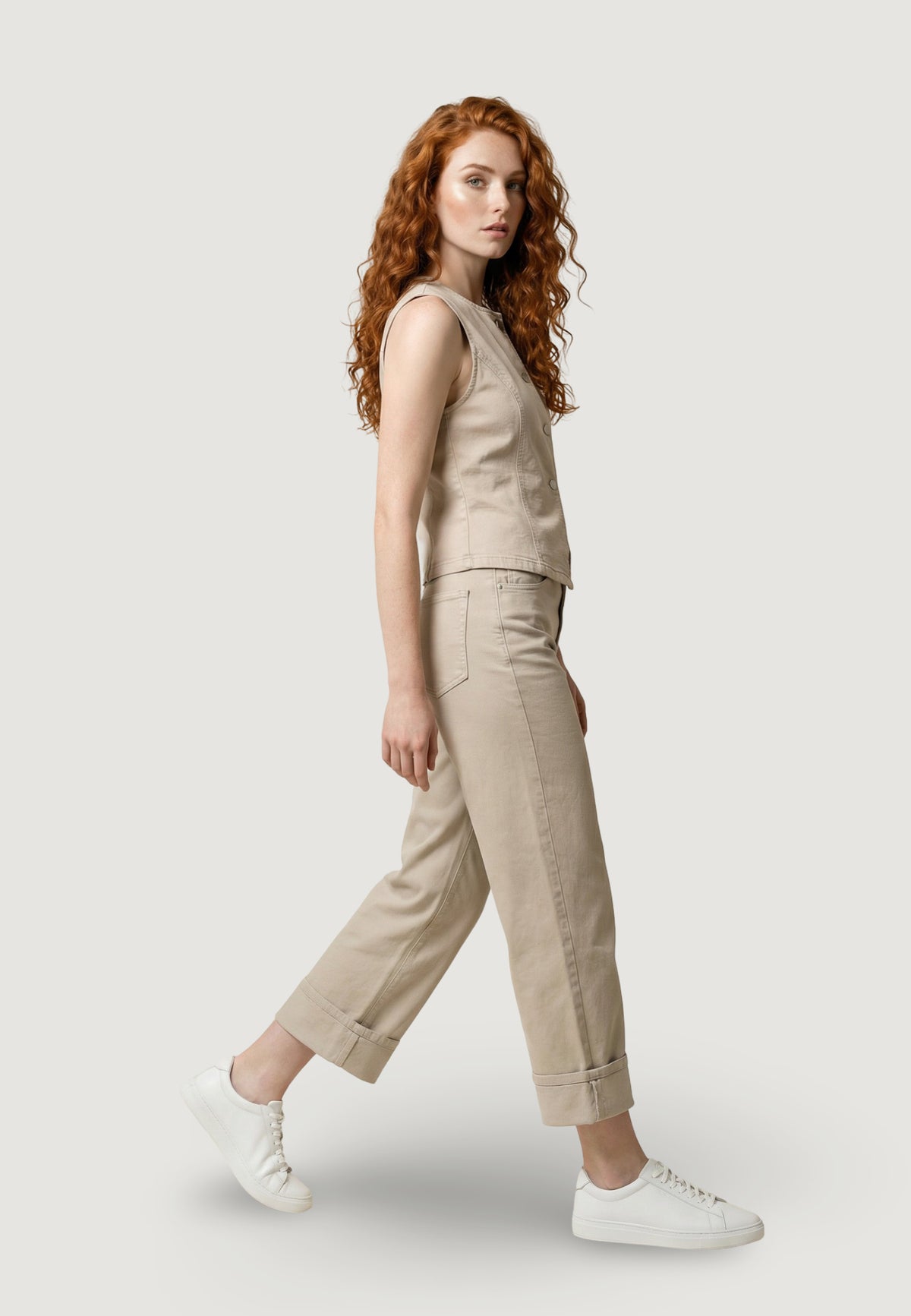 Jeans mom Only Onleverly Hw Slim St Fold-Up Cc Pnt