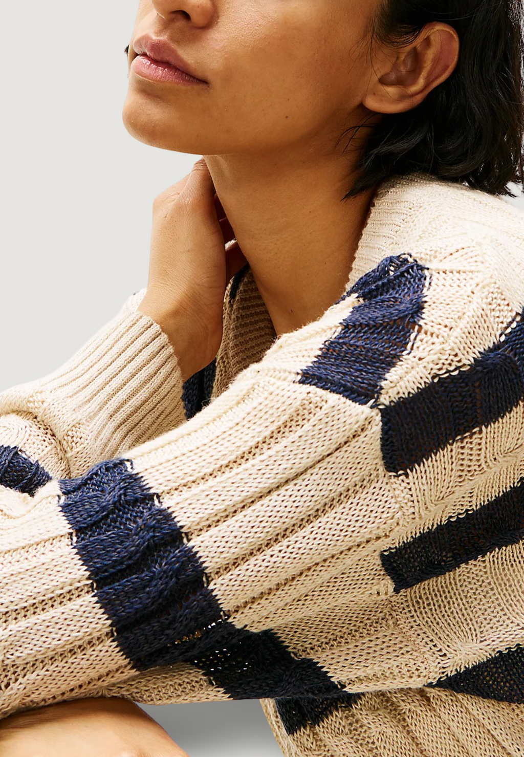 Pullover Tommy Hilfiger LINEN CABLE LS C-NK