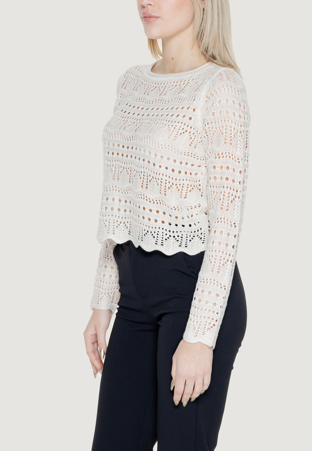 Maglia Jacqueline de Yong JDYSUN LAY L/S BOATNECK KNT NOOS