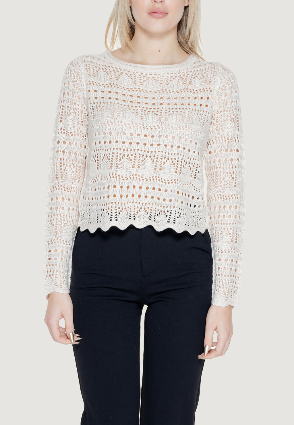 Maglia Jacqueline de Yong JDYSUN LAY L/S BOATNECK KNT NOOS