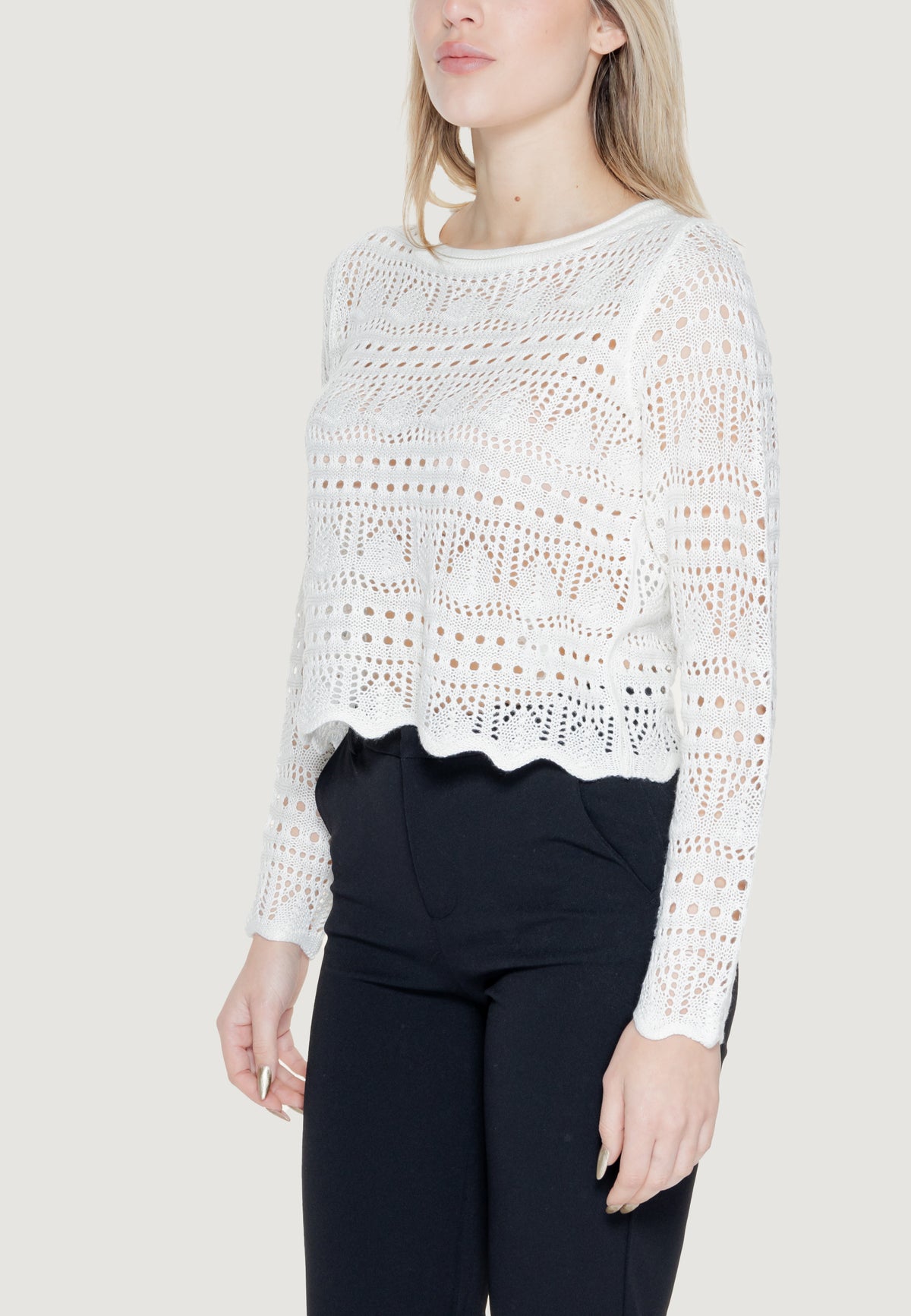 Maglia Jacqueline de Yong JDYSUN LAY L/S BOATNECK KNT NOOS
