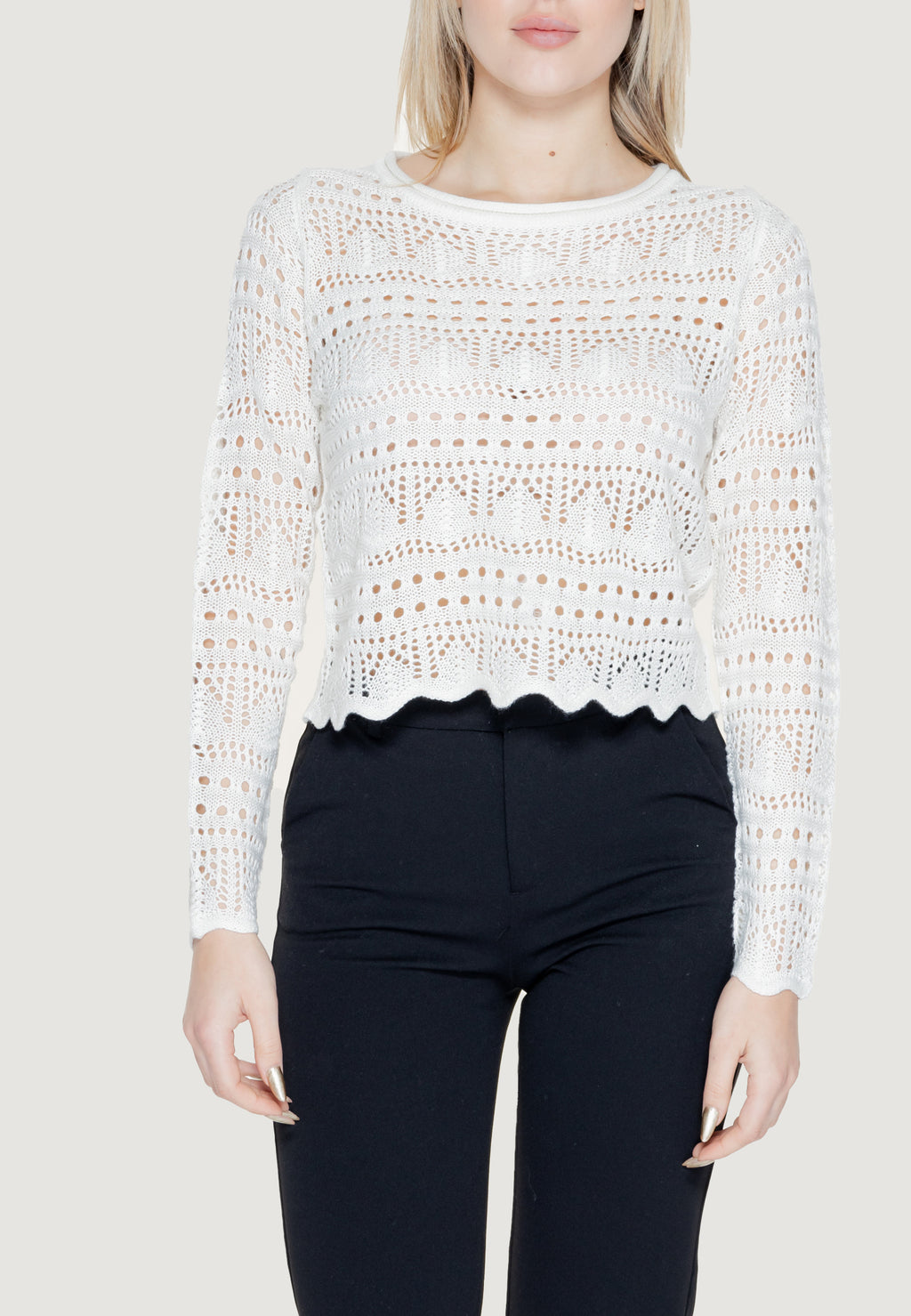 Maglia Jacqueline de Yong JDYSUN LAY L/S BOATNECK KNT NOOS